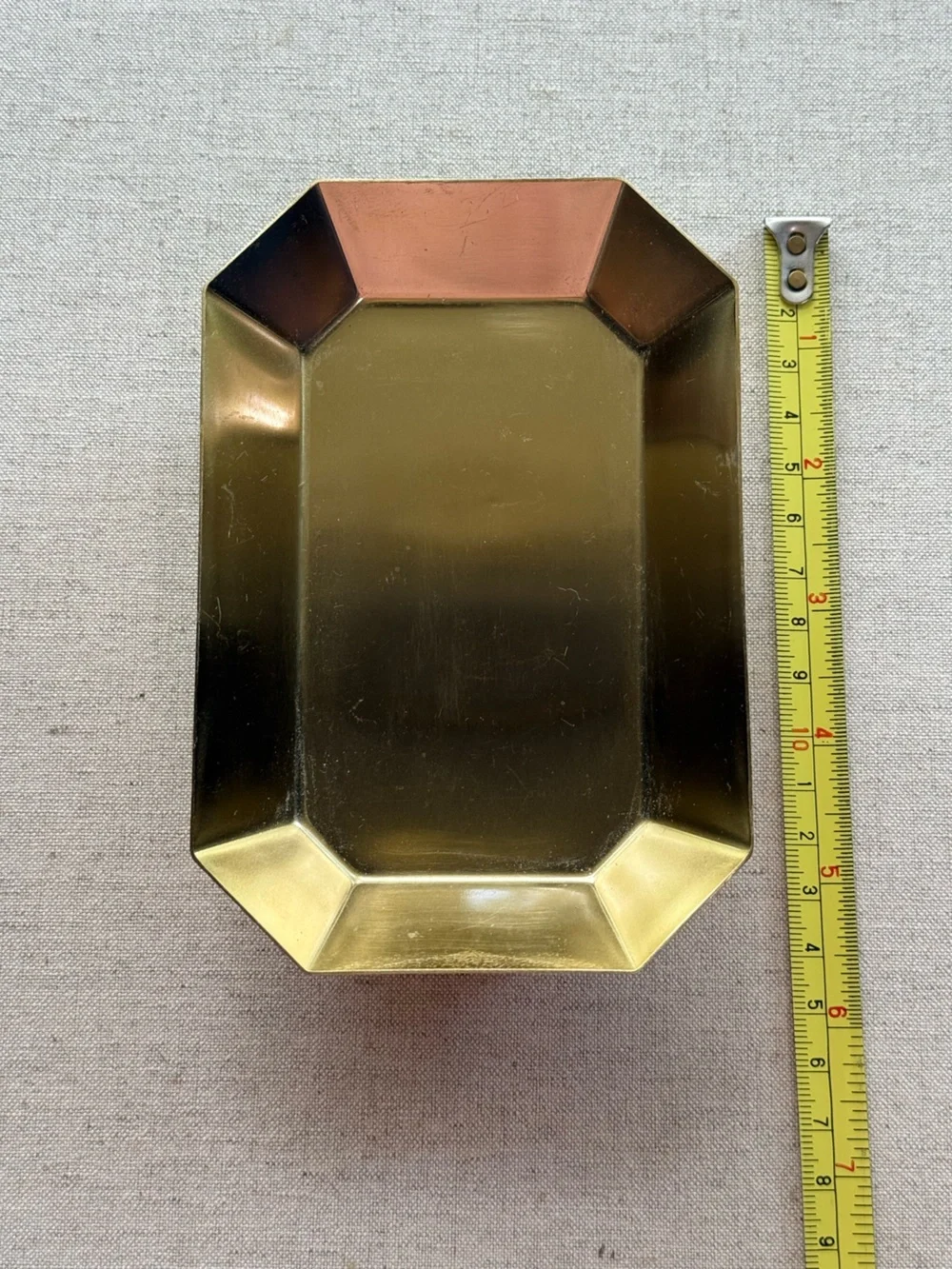 Brass Gold Metal Soap Dish Rectangular Modern Vanity Tray